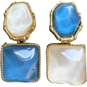 ✨Women Blue Elegant Design Metals and Gemstones  Comfortable Earrings Jewelry